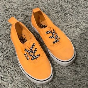 orange vans for kids! gently used !